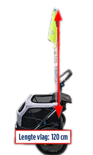 TRIXIE Hondenfietskar Opvouwbaar Grijs 74×58×93 cm – Multifunctioneel