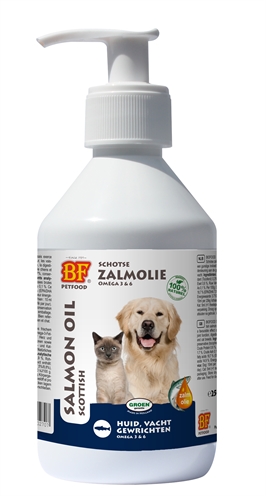 BF PETFOOD Zalmolie 250 ml – Omega 3 & 6 voor Honden en Katten