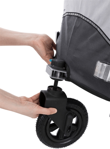 TRIXIE Frontwiel Fietskar 12794 / 12796 / 12798 – Opvouwbaar Grijs