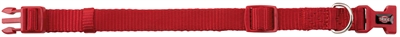 TRIXIE Halsband Premium verstelbaar met kliksluiting - Rood - 25-40x1,5 cm
