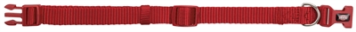 TRIXIE Halsband Premium verstelbaar met kliksluiting - Rood - 25-40x1,5 cm