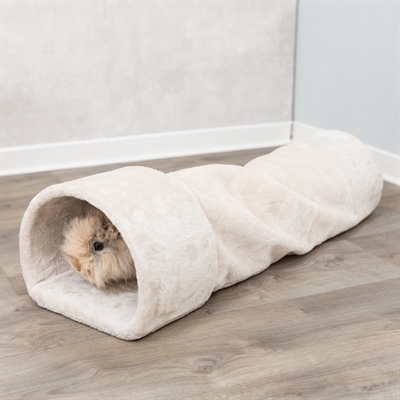 TRIXIE Speeltunnel Konijn / Cavia Pluche 80×27×21 cm – Beige