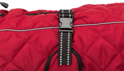 TRIXIE Hondenjas Minot Gewatteerd en gevoerd - Rood - Rug 40 cm (Buik 40–64 cm)