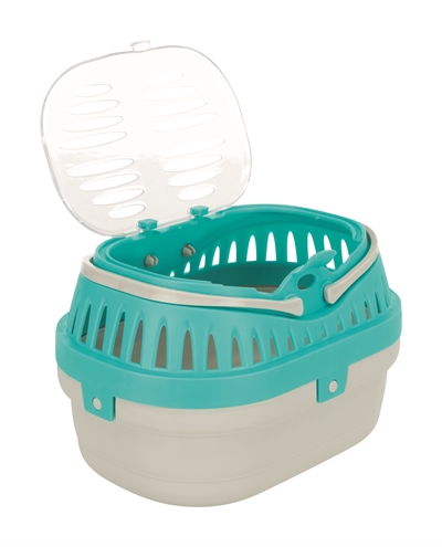 TRIXIE Transportbox Pico | Stevig kunststof, transparant deksel - Assorti - 23x17x16 cm