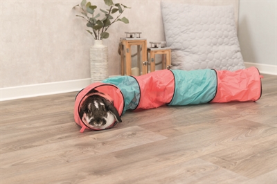 TRIXIE Konijnenspeeltunnel 130 cm katoen | Stimuleert natuurlijk verstopgedrag - Assorti - 130x18x18 cm (2 st)