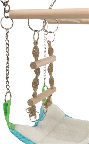 TRIXIE Hangbrug met Hangmat 17×15×22 cm – Knaagdierspeelgoed