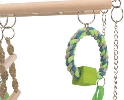 TRIXIE Hangbrug met Hangmat 17×15×22 cm – Knaagdierspeelgoed