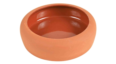 TRIXIE Knaagdieren Voerbak Drinkbak Keramiek 13 cm – Terracotta 4 st