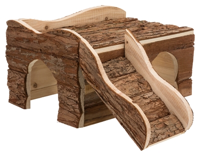 TRIXIE Knaagdierhuis Ineke 30×32×16 cm – Natuurlijk schorshout