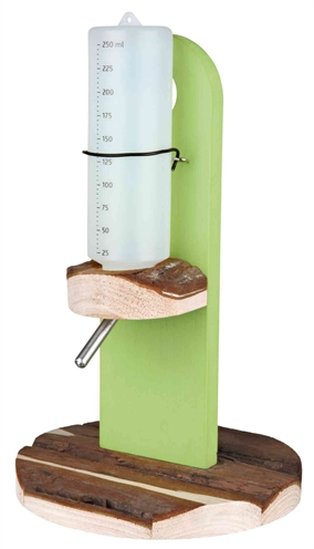 TRIXIE Drinkfleshouder Natural Living schorshout vrijstaand - 18x18x30 cm - 2 st