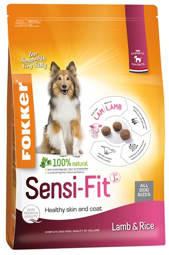 FOKKER hondenvoeding Sensi-Fit Lamb/Rice 13 kg – voor gevoelige huid
