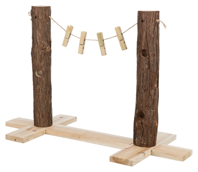 TRIXIE Houten Voerboom Duo 53×25×34 cm – Voor konijnen en knaagdieren