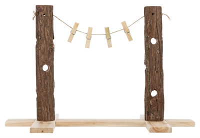 TRIXIE Houten Voerboom Duo 53×25×34 cm – Voor konijnen en knaagdieren