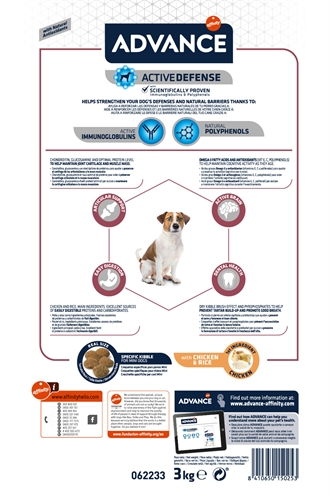ADVANCE hondenvoer Mini Senior 3 kg – Licht verteerbaar voor oude honden