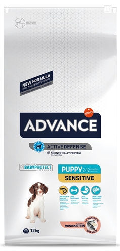 ADVANCE hondenvoer Puppy Sensitive 12 kg – met Zalm en Rijst