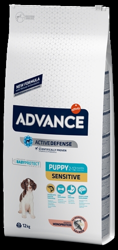 ADVANCE hondenvoer Puppy Sensitive 12 kg – met Zalm en Rijst