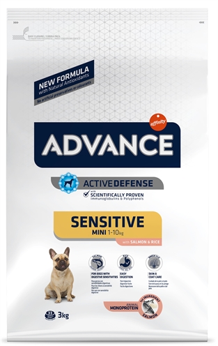 ADVANCE hondenvoer Mini Sensitive 3 kg – licht verteerbaar met zalm