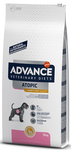 ADVANCE VETERINARY DIET hondenvoer Atopic Gevoelige Huid 12 kg – Graanvrij