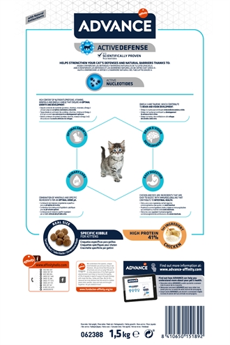 ADVANCE kattenvoer Kitten Kip/Rijs 1,5 KG – licht verteerbaar