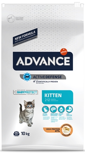 ADVANCE Kittenvoer Chicken/Rice - Volledig voer met nucleotiden, Omega‑3 & taurine - 10 kg