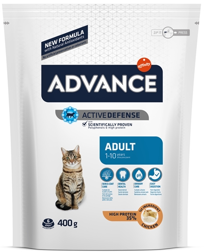 ADVANCE kattenvoer CAT ADULT CHICKEN / RICE 400 GR – compleet voer