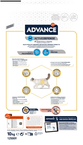 ADVANCE Kattenvoer Sterilized Sensitive Salmon - Voor gesteriliseerde katten met voedselgevoeligheid, op zalmbasis, helpt overgewicht voorkomen (L‑carnitine) - 10 kg