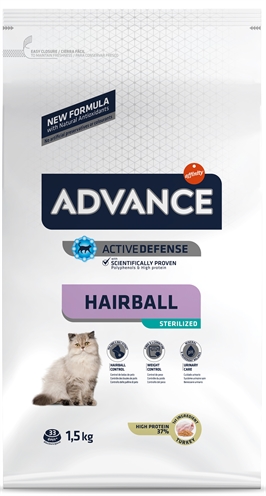 ADVANCE Kat Voer Sterilized Hairball 1,5 kg – Compleet & Vezelrijk