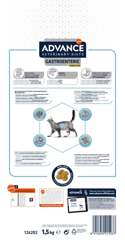 ADVANCE VETERINARY DIET Kat Gastroenteric Sensitive 1,5 kg – Licht Verteerbaar