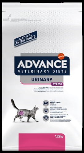 ADVANCE VETERINARY DIET Kat Dieetvoer Urinary Stress 1,25 KG – Compleet Voer