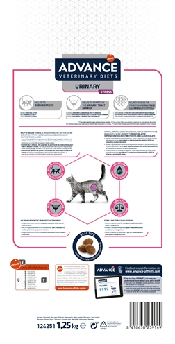 ADVANCE VETERINARY DIET Kat Dieetvoer Urinary Stress 1,25 KG – Compleet Voer