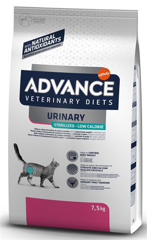 ADVANCE VETERINARY DIET Kat Urinary Sterilized 7,5 kg – Minder Calorieën