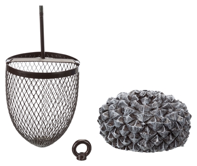 TRIXIE Vogelvoersilo Eikel Afneembaar deksel | Ophangring - 14 x 14 x 22 cm (700 ml)