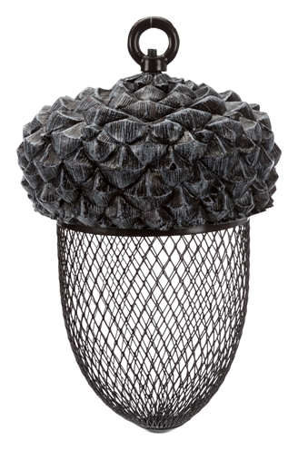 TRIXIE Vogelvoersilo Eikel Afneembaar deksel | Ophangring - 14 x 14 x 22 cm (700 ml)