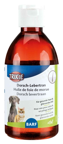TRIXIE Dorslevertraan Hond / Kat 250 ml – Supplement 4 st