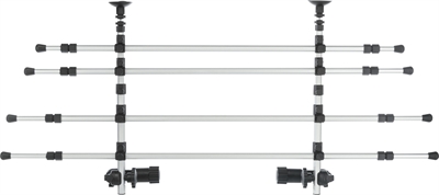 TRIXIE Autorek 105-172×46-60 cm – Zilver/Zwart