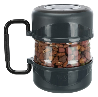 TRIXIE Reisset Drinkbakken Donkergrijs 750 ml – Voerbakken incl. Reservoir