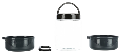 TRIXIE Reisset Drinkbakken Donkergrijs 750 ml – Voerbakken incl. Reservoir