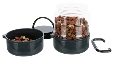 TRIXIE Reisset Drinkbakken Donkergrijs 750 ml – Voerbakken incl. Reservoir