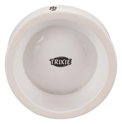 TRIXIE Voerbak Kat Wit 150 ml 13 cm – Ergonomisch Keramisch