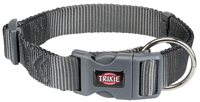 TRIXIE hondenhalsband Premium Grafiet 40-65×2,5 cm – verstelbaar