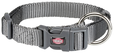 TRIXIE Halsband Hond Premium Grafiet 30-45×1,5 cm – Grijs