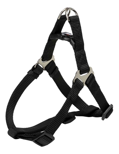 TRIXIE Hondentuig Premium One Touch Zwart 80-100×2,5 cm – Verstelbaar