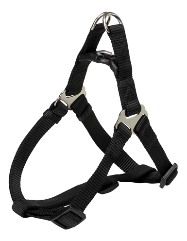 TRIXIE Hondentuig Premium One Touch Zwart 40-50×1,5 cm – Verstelbaar