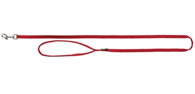 TRIXIE hondenriem premium rood 100×2,5 cm – robuust met neopreen handvat