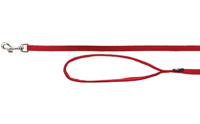 TRIXIE hondenriem premium rood 100×2,5 cm – robuust met neopreen handvat