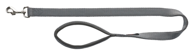 TRIXIE hondenriem Premium Grijs 120×1,5 cm – robuust met neopreen handvat