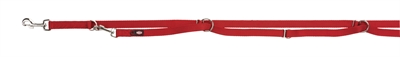 TRIXIE Hondenriem Verstelbaar Rood 300×2,5 cm – Nylon Looplijn