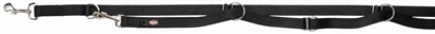 TRIXIE Hondenriem Premium Verstelbaar Zwart 300×2,5 cm – Nylon