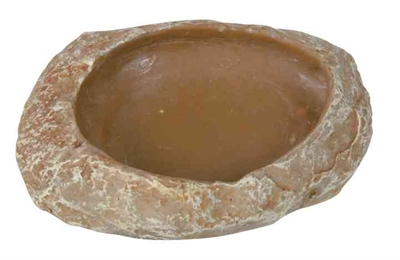 TRIXIE Reptielen Water- en Voerschaal 6 cm – Natuurlijke Look