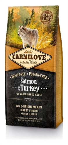 CARNILOVE Hondenvoer Salmon/Turkey Large Breed 12 kg – Graanvrij